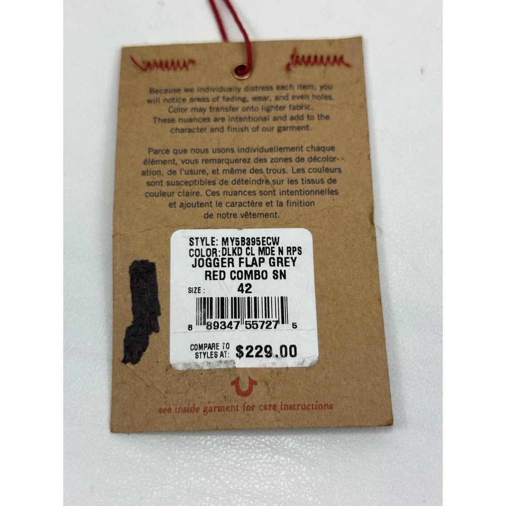 True Religion Jogger Flap Pocket‎ Jeans Men's 42 NWT